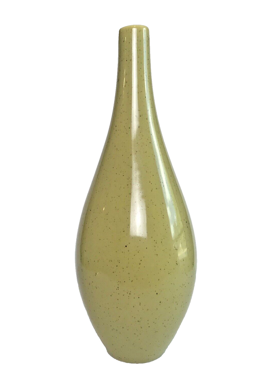 Royal Haeger 2004 Light Green Vase With Dark Speckles 14" Tall Rare Vintage